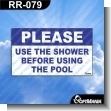 RR-079: Premade Sign - Please Use the Shower Before Using the Pool