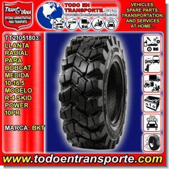 Lee el articulo completo LLANTA RADIAL PARA VEHICULO BOBCAT MARCA BKT MEDIDA 10-16.5  MODELO R-4 SKID POWER 10PR