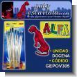 GEPOV305: Set de 12 Pinceles de Cerda marca Alfa - 12 Units