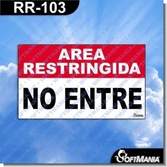 Lee el articulo completo Rotulo Prefabricado - AREA RESTRINGIDA NO ENTRE Lee el articulo completo Rotulo Prefabricado - AREA RESTRINGIDA NO ENTRE