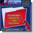 GE24030601: Folder Ampo Tamano Carta Color Rojo - Caja de 80 Unidades