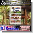 SMRR23090605: Cut Vinyl Banner with Metal Holes to Tie with Text Villas Surrounded by Lush Vegetation Advertising Sign for Hotel brand Signs Art Dimensions 19.7x34.6 Inches