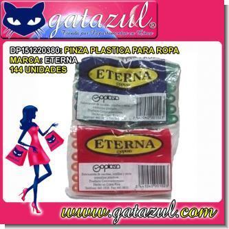Lee el articulo completo PINZA PLASTICA PARA ROPA MARCA ETERNA 144 UNIDADES
