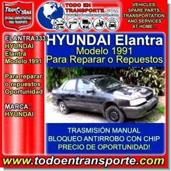 Lee el articulo completo HYUNDAI Elantra Modelo 1991 - Para reparar o repuestos - Oportunidad