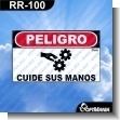 RR-100: Rotulo Prefabricado - Peligro Cuide Sus Manos