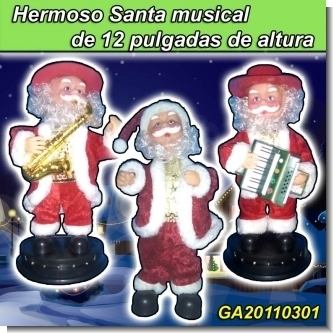 Lee el articulo completo HERMOSO SANTA MUSICAL DE 12 PULGADAS DE ALTURA Lee el articulo completo HERMOSO SANTA MUSICAL DE 12 PULGADAS DE ALTURA