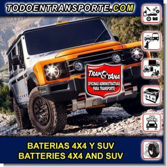 Lee el articulo completo BATERIAS PARA VEHICULOS 4X4 Y SUV