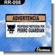 RR-098: Rotulo Prefabricado - Propiedad Protegida por Perro Guardian
