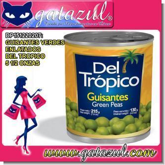 Lee el articulo completo GUISANTES VERDES ENLATADOS DEL TROPICO 5 1/2 ONZAS Lee el articulo completo GUISANTES VERDES ENLATADOS DEL TROPICO 5 1/2 ONZAS