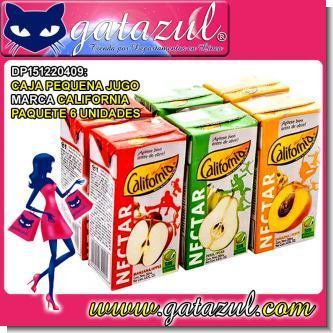 Lee el articulo completo CAJA PEQUENA DE JUGO MARCA CALIFORNIA PAQUETE DE 6 UNIDADES