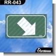 RR-043: Rotulo Prefabricado - Flecha Abajo Derecha