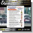 SIGN25063001: Material Publicitario Banner Full Color con Ojetes de Metal para Amarrar con Texto Seguridad Laboral 10 Reglas de Oro para Fabrica de Alimentos marca Softmania Ads de Dimensiones 70x90 Centimetros