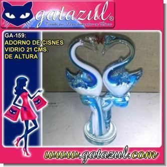 Lee el articulo completo ADORNO DE CISNES FABRICADO EN VIDRIO 21 CENTIMETROS DE ALTURA