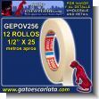 GEPOV256: White Masking Tape 1/2 Inch - 12 Units