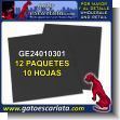 GE24010301: Black Presentation Letter Size Cardboard of 1.44 Millimeters Buho brand - 12 Packs of 10 Sheets Each
