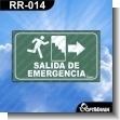 RR-014: Rotulo Prefabricado - Salida de Emergencia Derecha