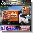 SMRR23090609: Advertising for Company Vehicle Fleet Double Sided with Text Barbecues and Special Events Advertising Sign for Restaurant brand Signs Art Dimensions 16.4x8.2 Foot