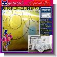 GATAGE23051702: Comforter Set 5 Pieces with Fitted and Flat Sheets, 2 Pillowcases Size 76x86 Inches brand Cannon Style 02